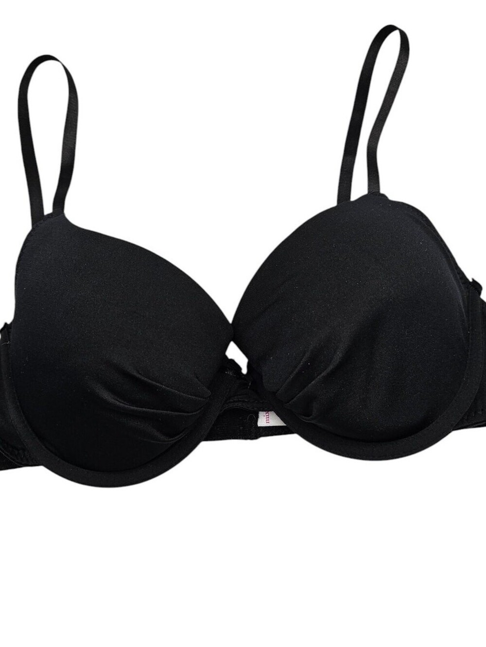 Vintage Y2K Mix & Co Womens Sz 36C Classic T Shirt Bra Black